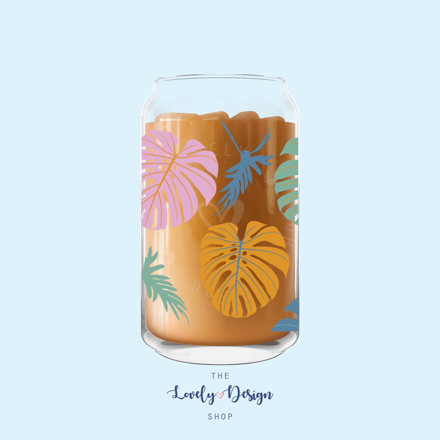 Tropical Monstera - Can Glass