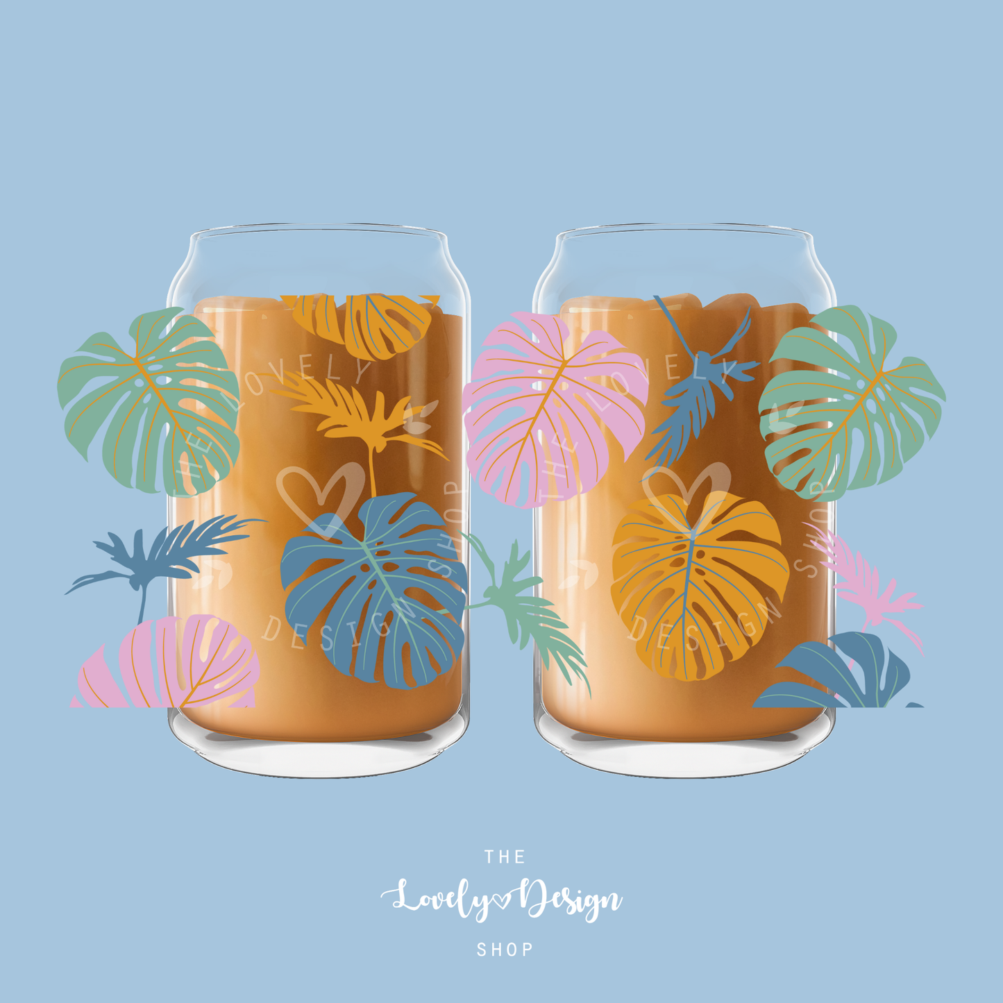 Tropical Monstera - Can Glass