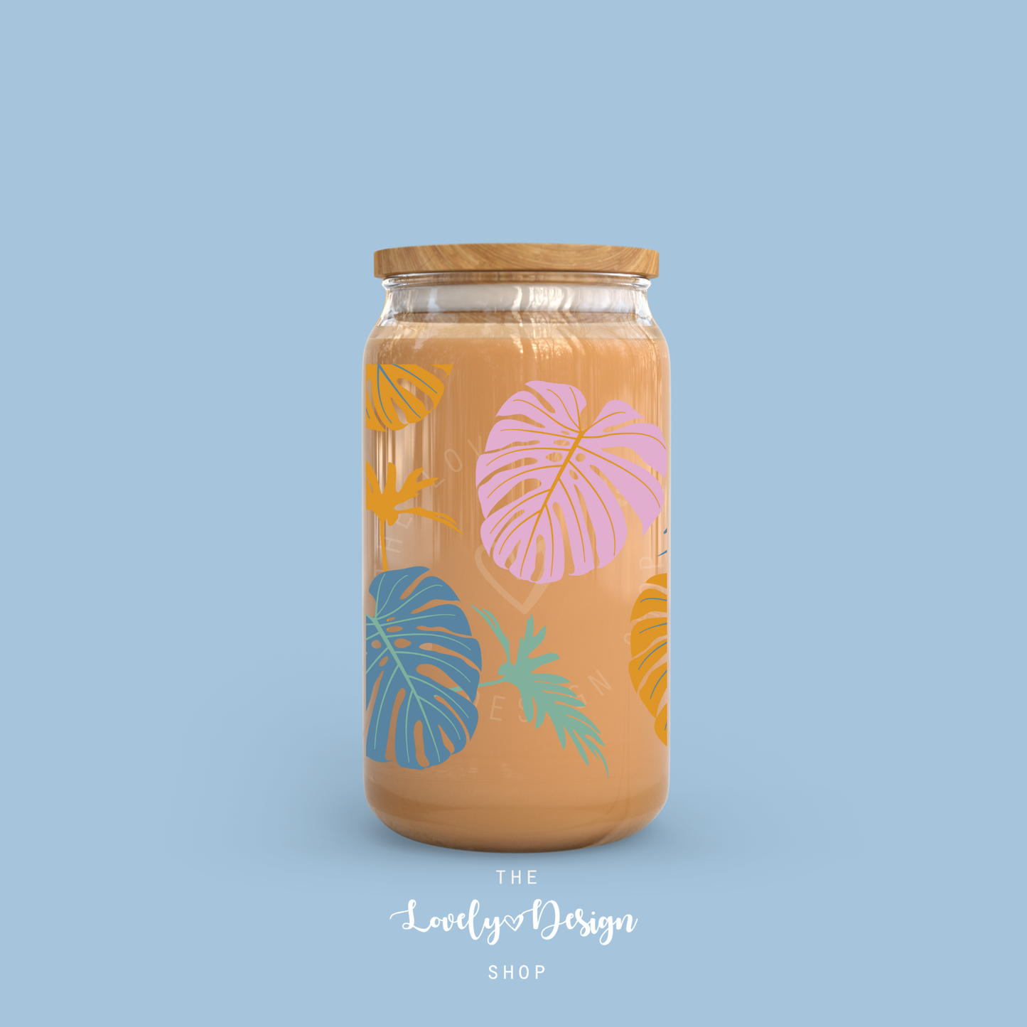 Tropical Monstera - Can Glass