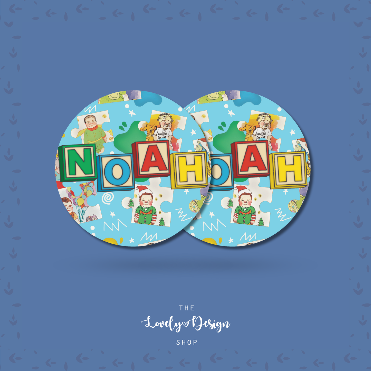 Acrylic Coaster - Noah's Puzzles (Set of 2) (MTO)